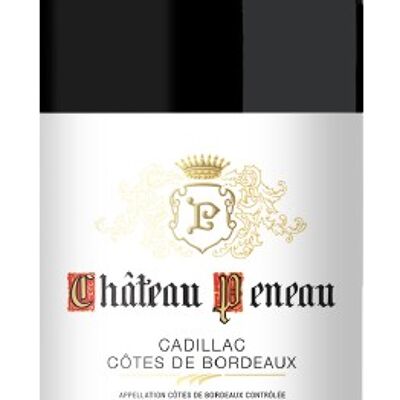 Château Peneau Patrimoine Cadillac Côtes de Bordeaux Rouge 2018 6x75cl (Caisse bois)