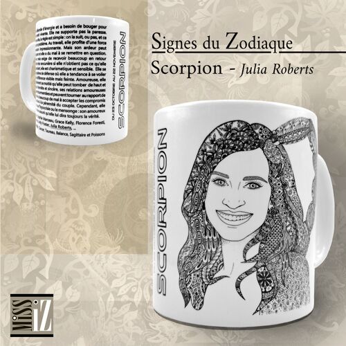 Mug ASTRO - Signe du Scorpion - Julia Roberts