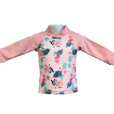Long Sleeve Rash Shirts - 1 - Pink Floral