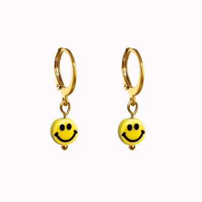Earrings smiley gold