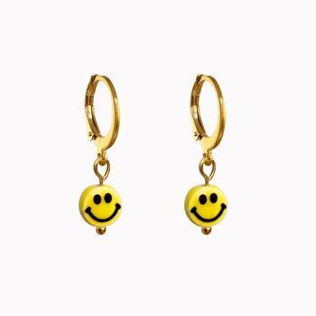 Boucles d'oreilles smiley or 1