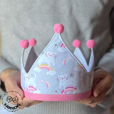 Birthday Crown - Pink Cats