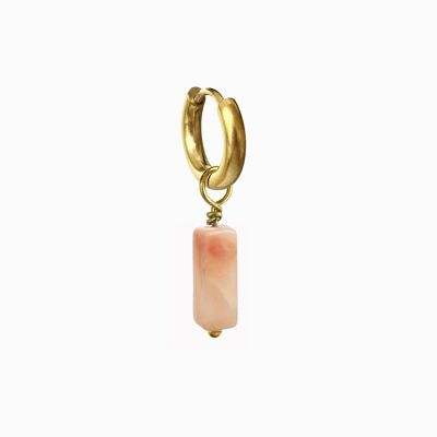 Boucle d'oreille quartz or