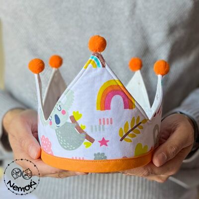 Corona Cumpleaños - Koala Naranja