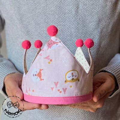 Corona di compleanno - Tipi rosa