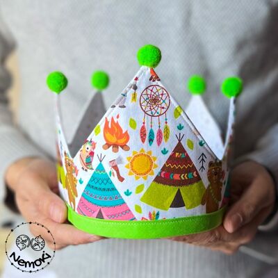 Birthday Crown - Green Tipis