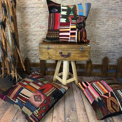 Set of 4: Galia Kilim Wool Cushion Covers | 60 x 60 cm
