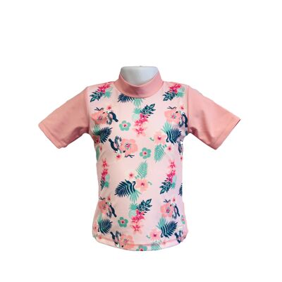 Short Sleeve Rash Shirts - 0 - Pink Floral