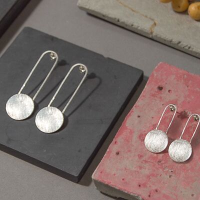 MOON earrings in silver 925/1000 M