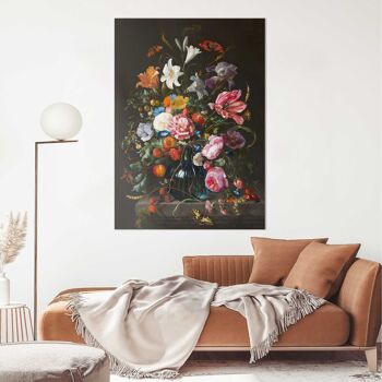 Acryl Art Nature morte aux fleurs dans un vase 100x140 cm 2