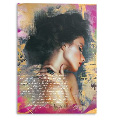 Acryl Art Glamour Dame 100x140 cm