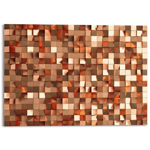 Acryl Art Golden Cubes 140x100 cm