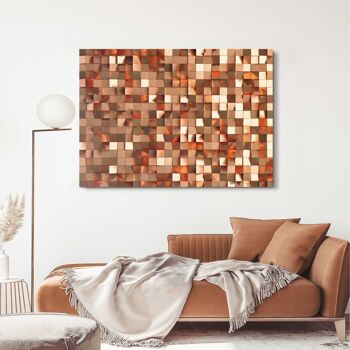 Acryl Art Cubes Dorés 140x100 cm 2