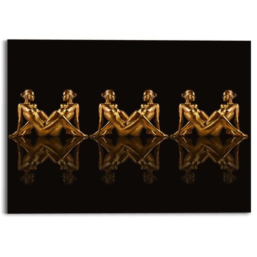 Acryl Art Women in Gold 70x50 cm