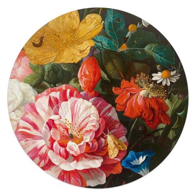 Acryl Art Vase avec fleurs II 50x50 cm