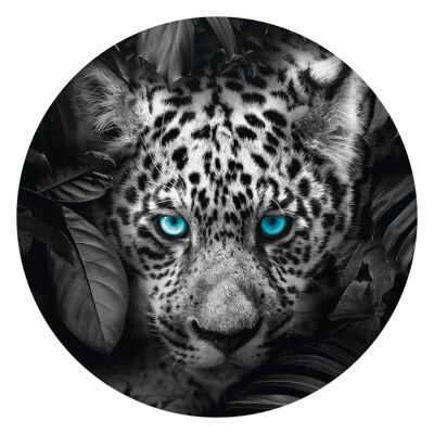 Acryl Art Blauäugiger Leopard 70x70 cm
