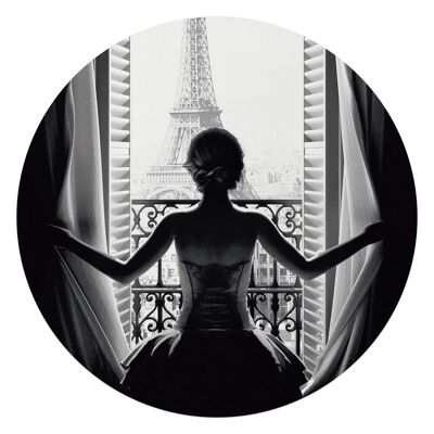 Acrylique Art Femme à Paris 70x70 cm