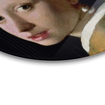Acryl Art Fille à la perle boucle d'oreille 70x70 cm 4