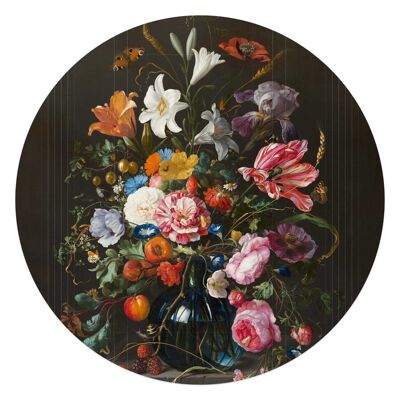 Acryl Art Vase with Flowers 70x70 cm