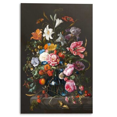 Acryl Art Vase mit Blumen 80x120 cm