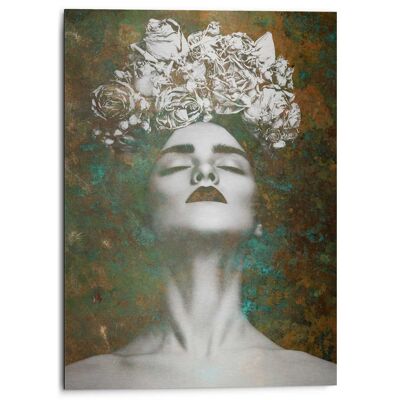 Alu Art Floral Mujer 50x70 cm