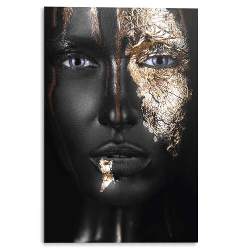 Acryl Art Golden Face 80x120 cm