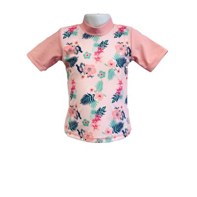 Short Sleeve Rash Shirts - 1 - Pink Floral