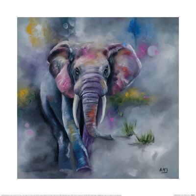 Alison McIlkenny (Elephant Stride) , 40 x 40cm , PPR55014