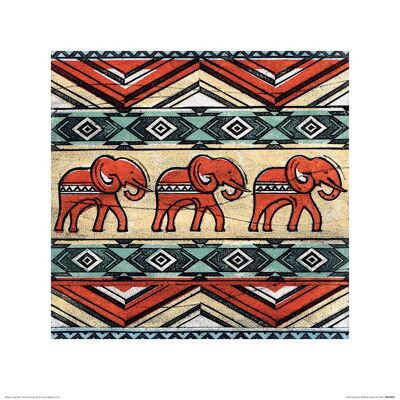 Barry Goodman (Tribal Elephants) , 40 x 40cm , PPR45829