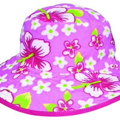 Reversible UV Sun Hat - Baby 0 -2 Years - Floral Pink