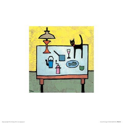 Colin Ruffell (Cat and Fish Supper) , 30 x 30cm , PPR48192