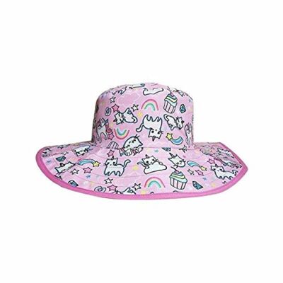 Reversible UV Sun Hat - Baby 0 -2 Years - Pink Catz