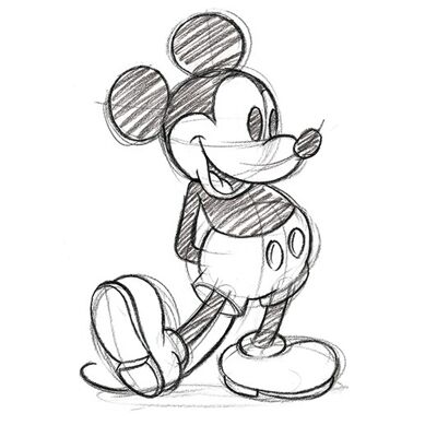 Mickey Mouse (Sketched - Single) , 60 x 80cm , PPR40335