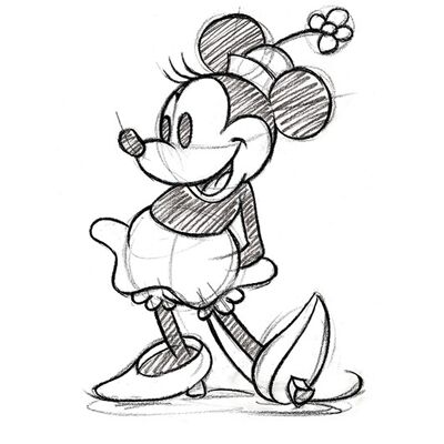 Minnie Mouse (Sketched - Single) , 60 x 80cm , PPR40336