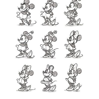 Minnie Mouse (Sketched - Multi) , 60 x 80cm , PPR40338