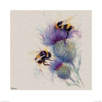 Jane Bannon (Bees on Thistle) , 60 x 60cm , PPR46255