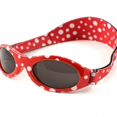 Bubzee Banz® Wrap Around Sunglasses - Red Dot - Baby  0 - 2 Years