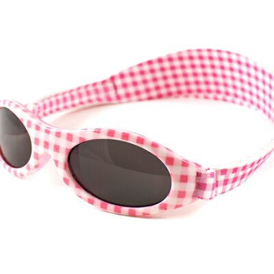 Bubzee Banz® Wrap Around Sunglasses - Lily Pink Check - Baby  0 - 2 Years