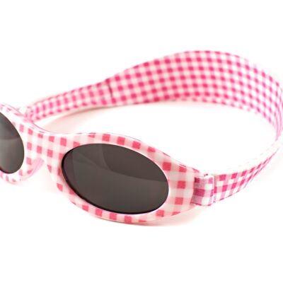 Bubzee Banz® Wrap Around Sunglasses - Lily Pink Check - Baby  0 - 2 Years