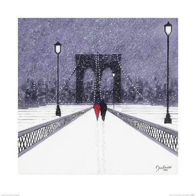 Jon Barker (Nighttime Stroll Across Brooklyn Bridge - New York) , 60 x 60cm , PPR46032