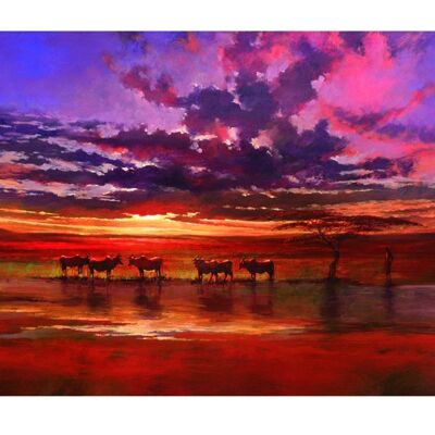 Jonathan Sanders (African Sunset) , 50 x 70cm , 21215