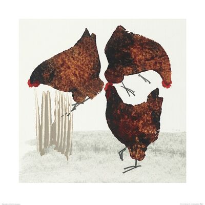 Julia Burns (Three Hens) , 60 x 60cm , PPR46111