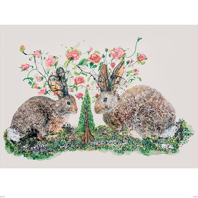 Kathryn McGovern (Rabbits and Roses) , 40 x 50cm , PPR43533