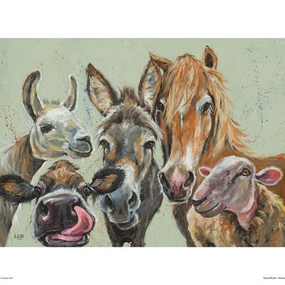 Louise Brown (Farmyard Selfie) , 30 x 40cm , PPR44805