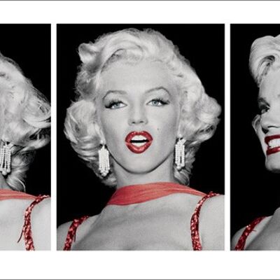 Marilyn Monroe (Red Dress Triptych) , 50 x 100cm , PPR41011