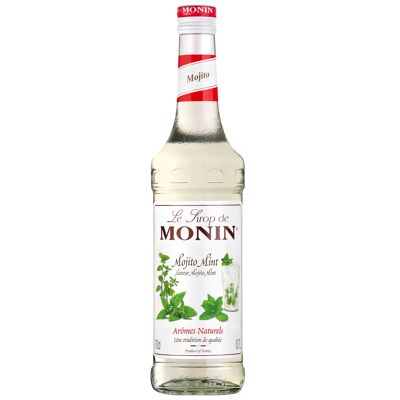 MONIN Mojito Sirope de Menta para cócteles con o sin alcohol - Sabores naturales - 70cl