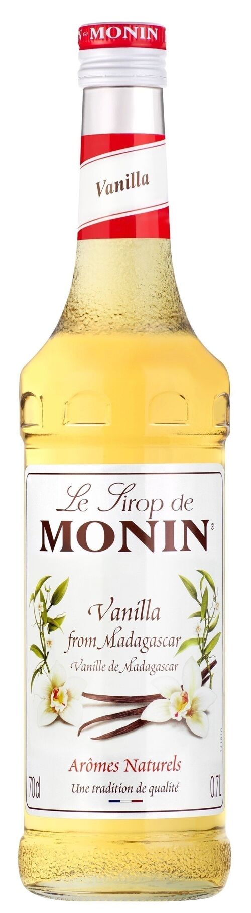 Sirop de Vanille MONIN pour aromatiser vos boissons chaudes de fête des mères  - Arômes naturels - 70cl