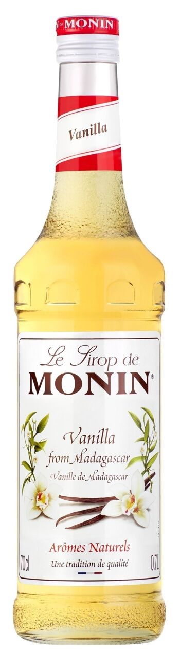 Sirop de Vanille MONIN pour aromatiser vos boissons chaudes  - Arômes naturels - 70cl