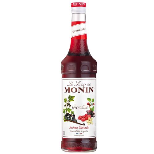 Sirop de Grenadine MONIN pour cocktails ou boissons rafraîchissantes - Arômes naturels - 70cl