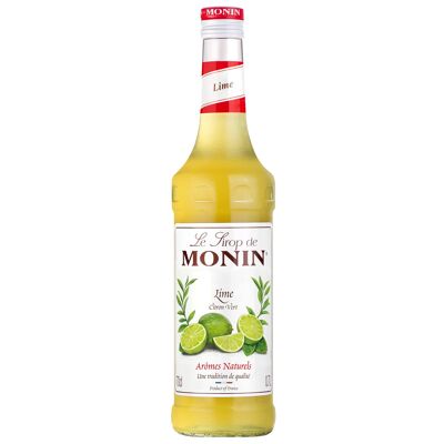 Sirope de Lima MONIN para cócteles o bebidas refrescantes - Sabores naturales - 70cl